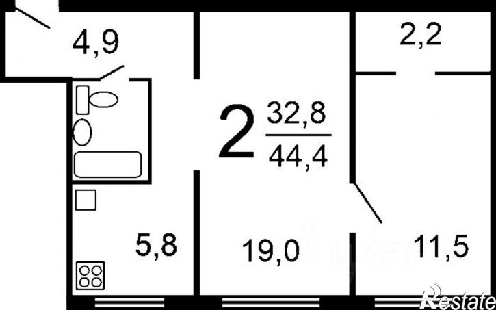 2-комн квартира проспект Космонавтов, 33,  д. 33