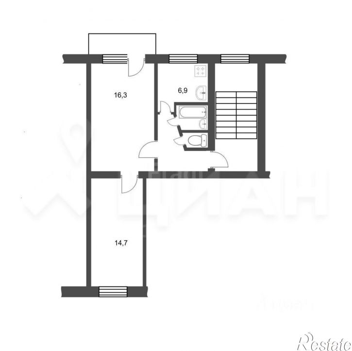 2-комн квартира ул Чапаева, 39,  д. 39