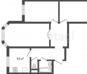 4-комн, 90кв м, этаж 4/5 улица Авиаторов, 8