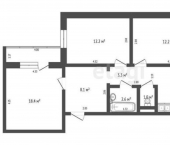 3-комн, 67кв м, этаж 3/5 ул Торосова, 4