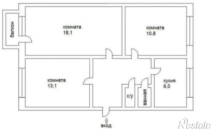 3-комн квартира ул Красноярская, 91А,  д. 91А