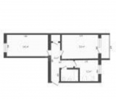 2-комн, 47кв м, этаж 3/5 улица Калинина, 28