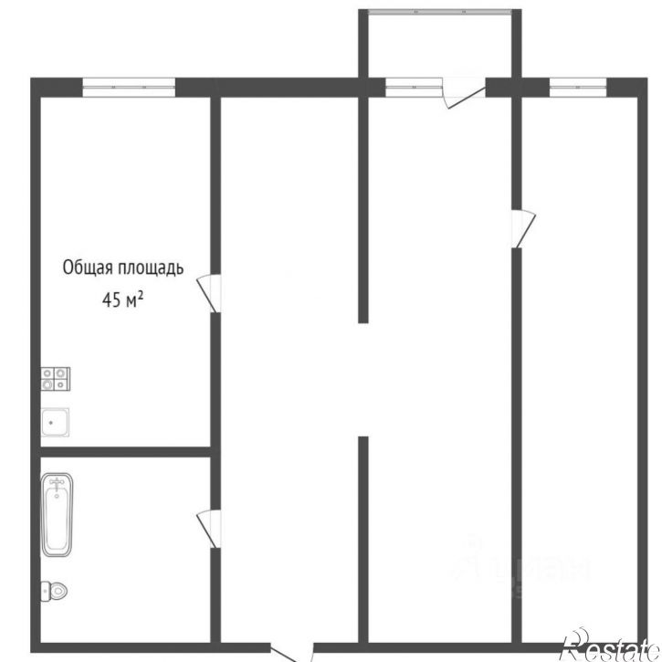 2-комн квартира Абакан