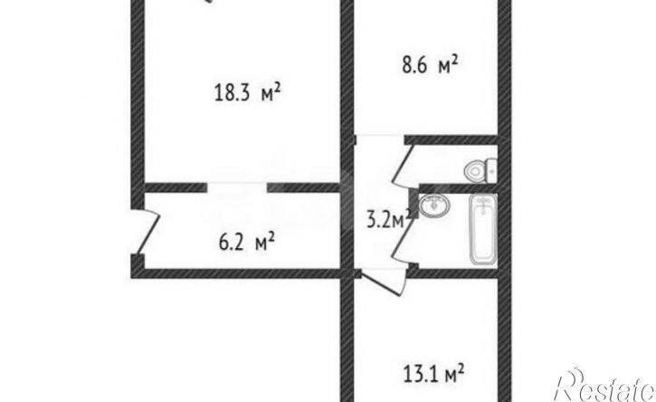 2-комн квартира улица Генерала Тихонова, 8В,  д. 8В