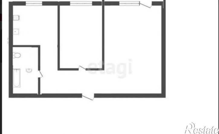 2-комн квартира улица Генерала Тихонова, 6Б к2,  д. 6Б к2