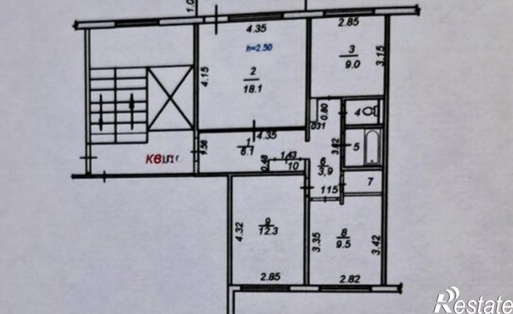 3-комн квартира проспект Космонавтов, 19А,  д. 19А
