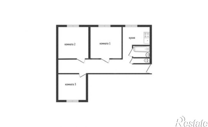 3-комн квартира Черногорск, улица Матросова, 5