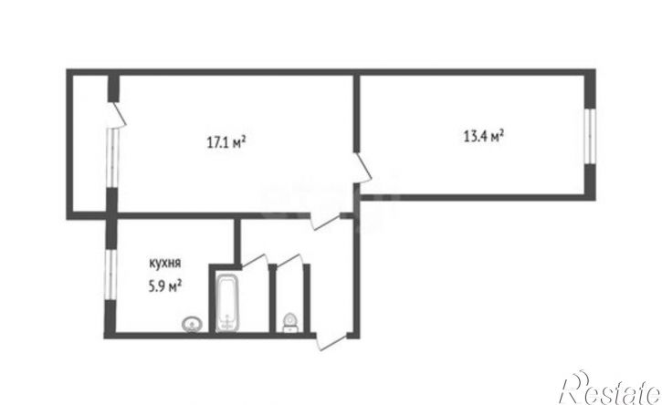 2-комн квартира ул Бограда, 96,  д. 96