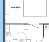 1-комн, 34кв м, этаж 9/9 ул Пушкина, 38