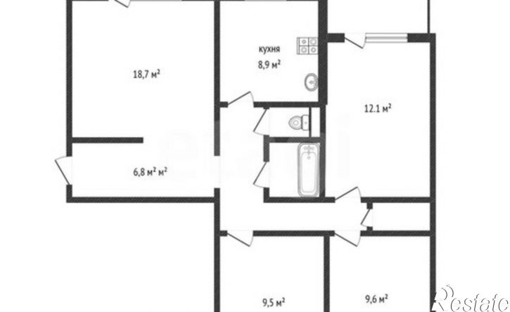 4-комн квартира Черногорск, проспект Космонавтов, 19А