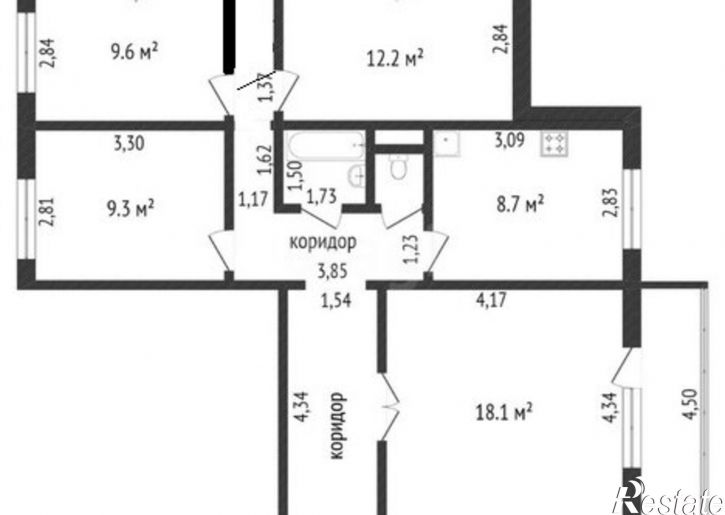 4-комн квартира Черногорск, Советская улица, 98
