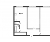 2-комн, 44кв м, этаж 2/5 Черногорск, улица Бограда, 55