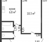 2-комн, 43кв м, этаж 4/5 Черногорск, проспект Космонавтов, 19