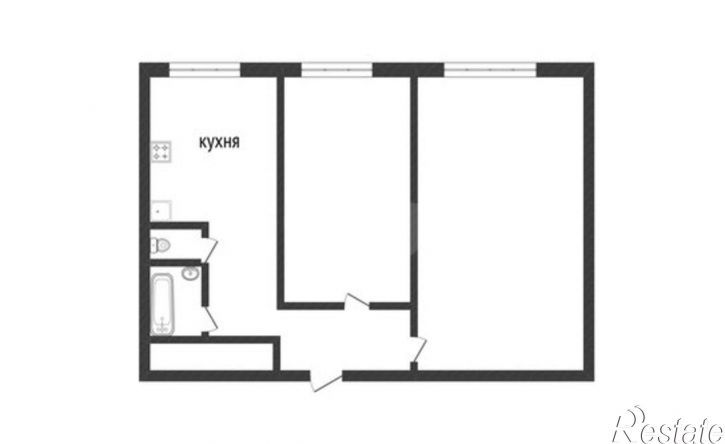 2-комн квартира Черногорск, улица Бограда, 55