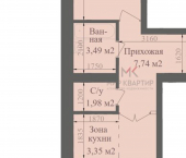 2-комн, 39кв м, этаж 2/4 Абакан, микрорайон Нижняя Согра, улица Будённого, 78Б/1
