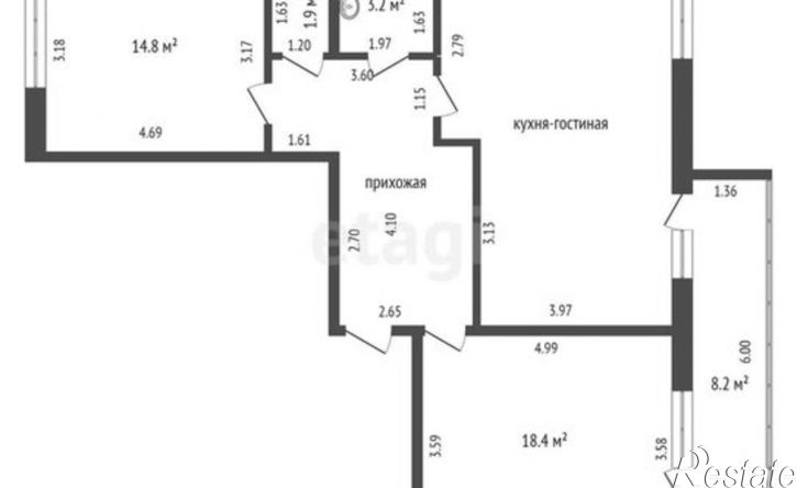 3-комн квартира Абакан, микрорайон Нижняя Согра, улица Будённого, 101
