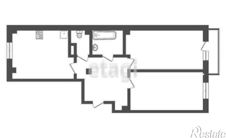 3-комн квартира Абакан, улица Крылова, 85