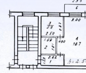 1-комн, 34кв м, этаж 2/2 Абаза, улица Ленина, 40