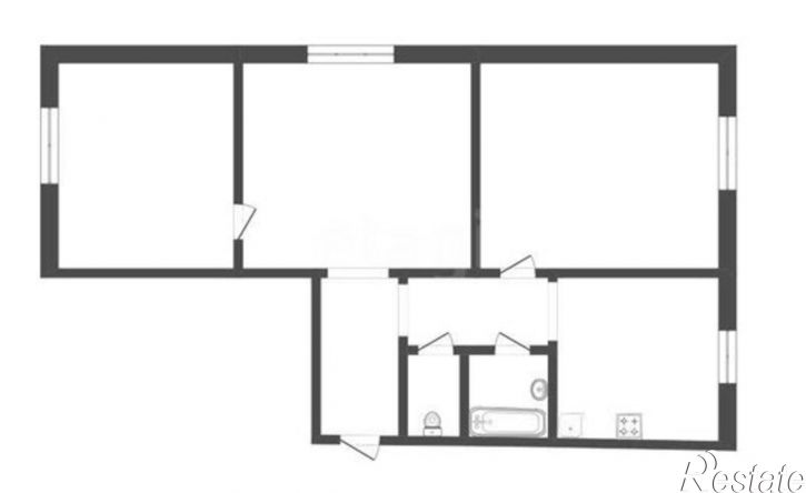 3-комн квартира ул Октябрьская, 72,  д. 72