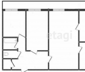 4-комн, 61кв м, этаж 3/5 Черногорск, улица Калинина, 30